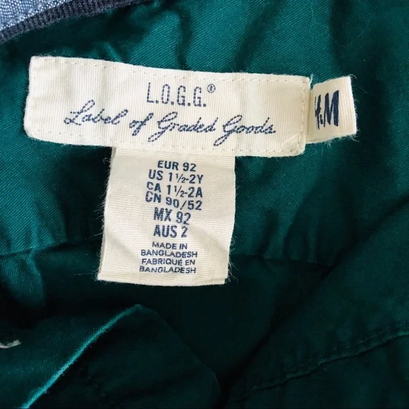 H&m LOGG Long Sleeve Button-Down Shirt 18 -24M - Picture 3 of 6